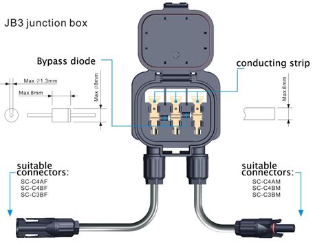 multi contact solar junction box|solar panel junction box diagram.